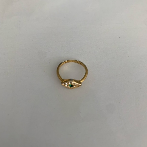 BCBGMAZAZRIA Gold Eye Ring - Size 6 - Picture 1 of 3
